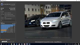 Cinebench R15.0 on a Dell Latitude 5591, 32 GB RAM, i7-8850H 2.60 GHz
