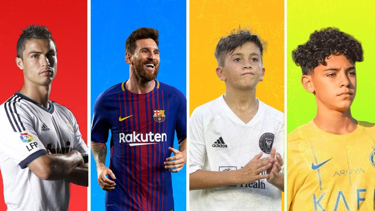 Ronaldo vs Messi vs Thiago Messi vs Ronaldo Jr | Stats Comparison