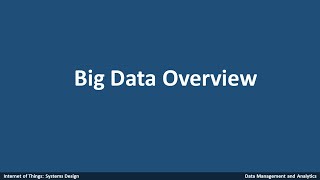 Lesson 5-1 [Data Management and Analytics] Big Data Overview