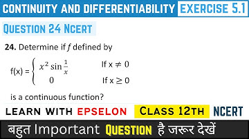ex 5.1 q24 class 12 | continuity and differentiability class 12 ex 5.1 q24 | class 12 chapter 5