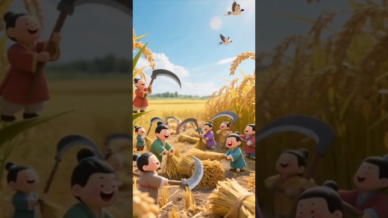 a tiny people Working in Peddy farm  | Chinese people small cartoon shorts 