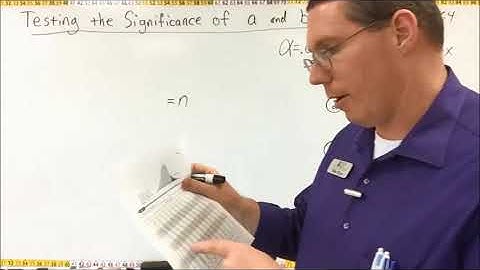 Testing the Significance of the Regression Coefficients - Mr. Ryan