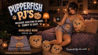 Pupperfish PJ’s Commercial 🐾 Because Adulting Is Hard—Comfy Is Easy! screenshot 3