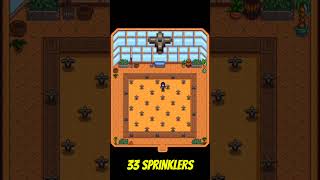 How to place any sprinkler efficiently in the Stardew Valley greenhouse #stardewvalley #shorts