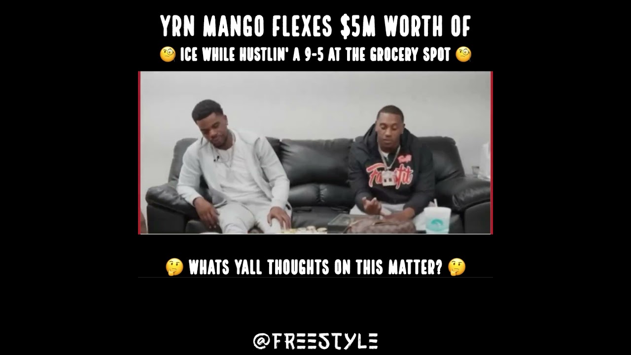 YRN Mango Flexes $5M Worth of Ice While Hustlin' a 9-5 at the Grocery Spot 🧐