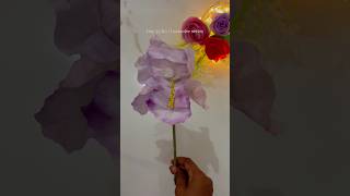 Royal Lavender Iris Bloom Crafted from Tissue Paper 💜