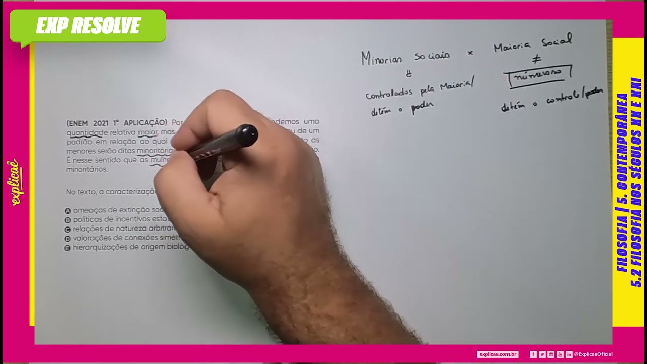 POR MAIORIA, NÓS NÃO ENTENDEMOS UMA QUANTIDADE RELATIVA MAIOR (...) | FILOSOFIA NOS SÉCULOS XX E XXI