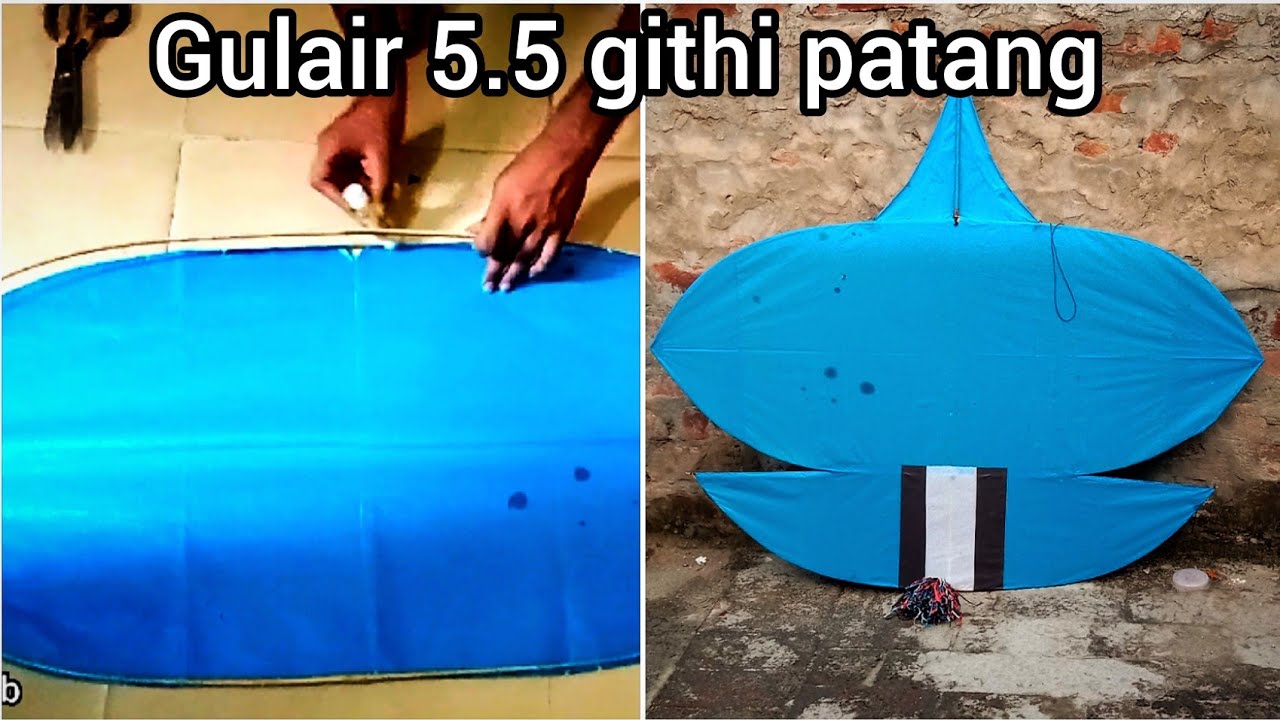 How To Make 5.5 githi patang beautiful design gulair in Pakistan || Lahore kite club