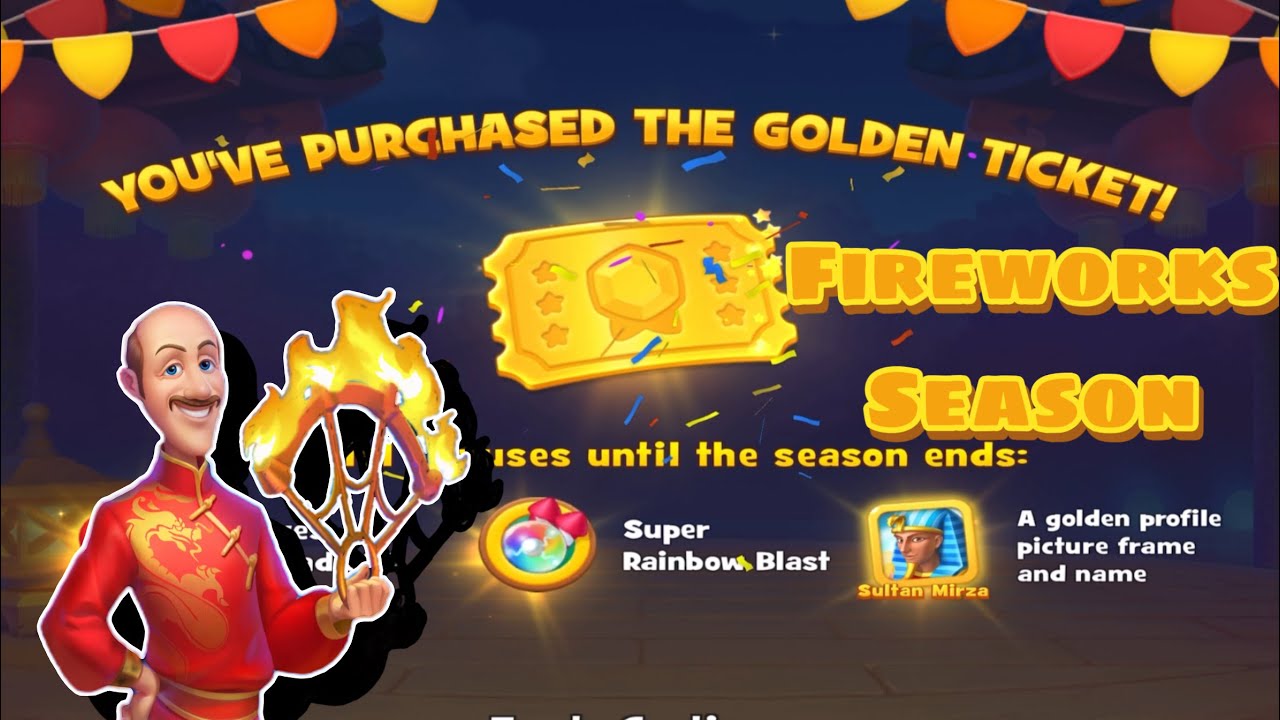 Gardenscapes Firework Season Golden Ticket Purchased YouTube