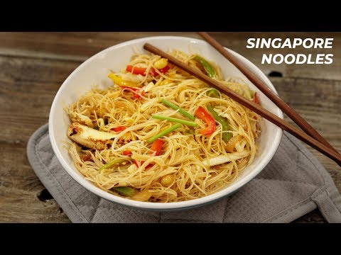 Singapore Rice Noodles - Restaurant Cafe Singaporean Style Recipes - CookingShooking by CookingShooking