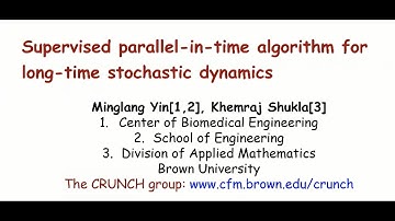 Supervised parallel-in-time algorithm for stochastic dynamics