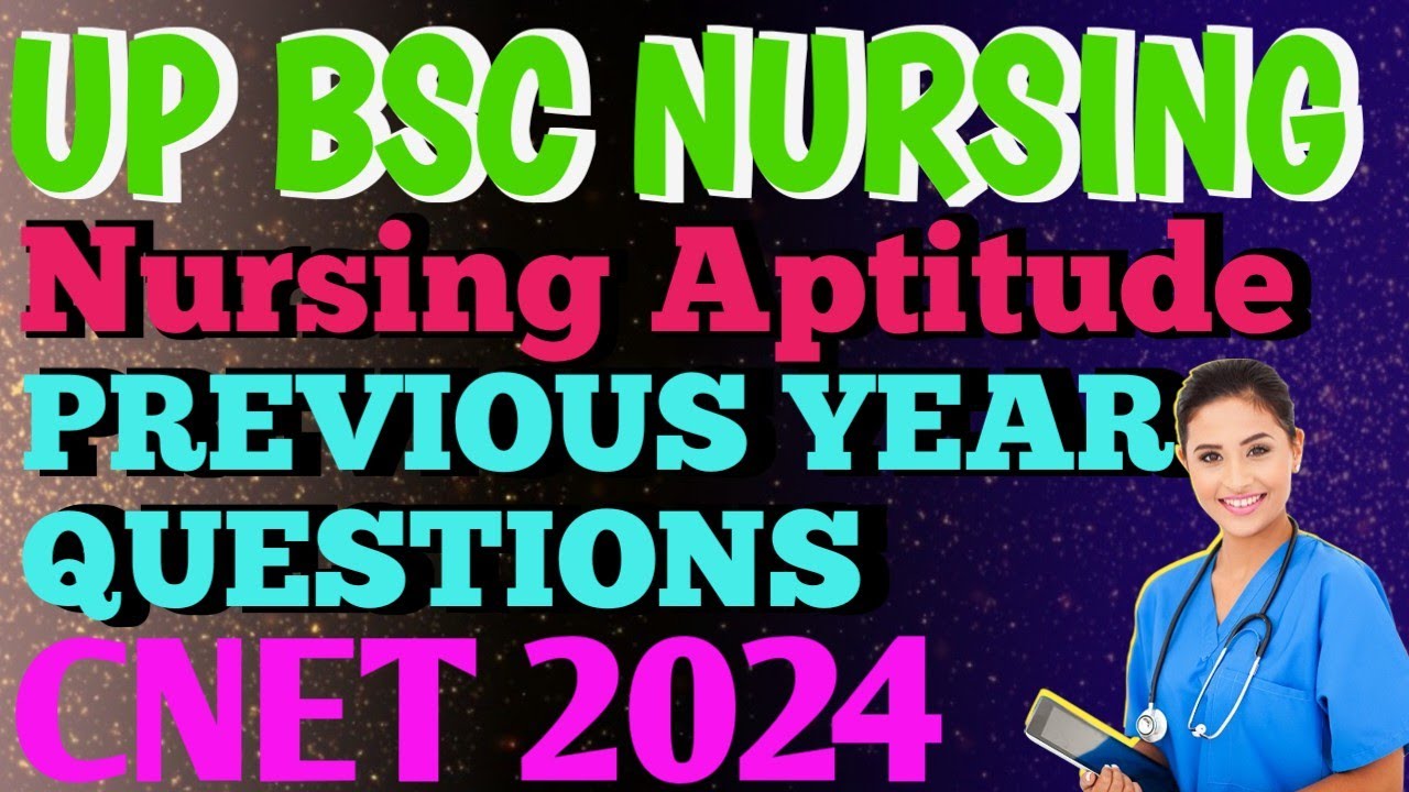 Nursing Aptitude part-3||Important questions for your CNET entrance ...