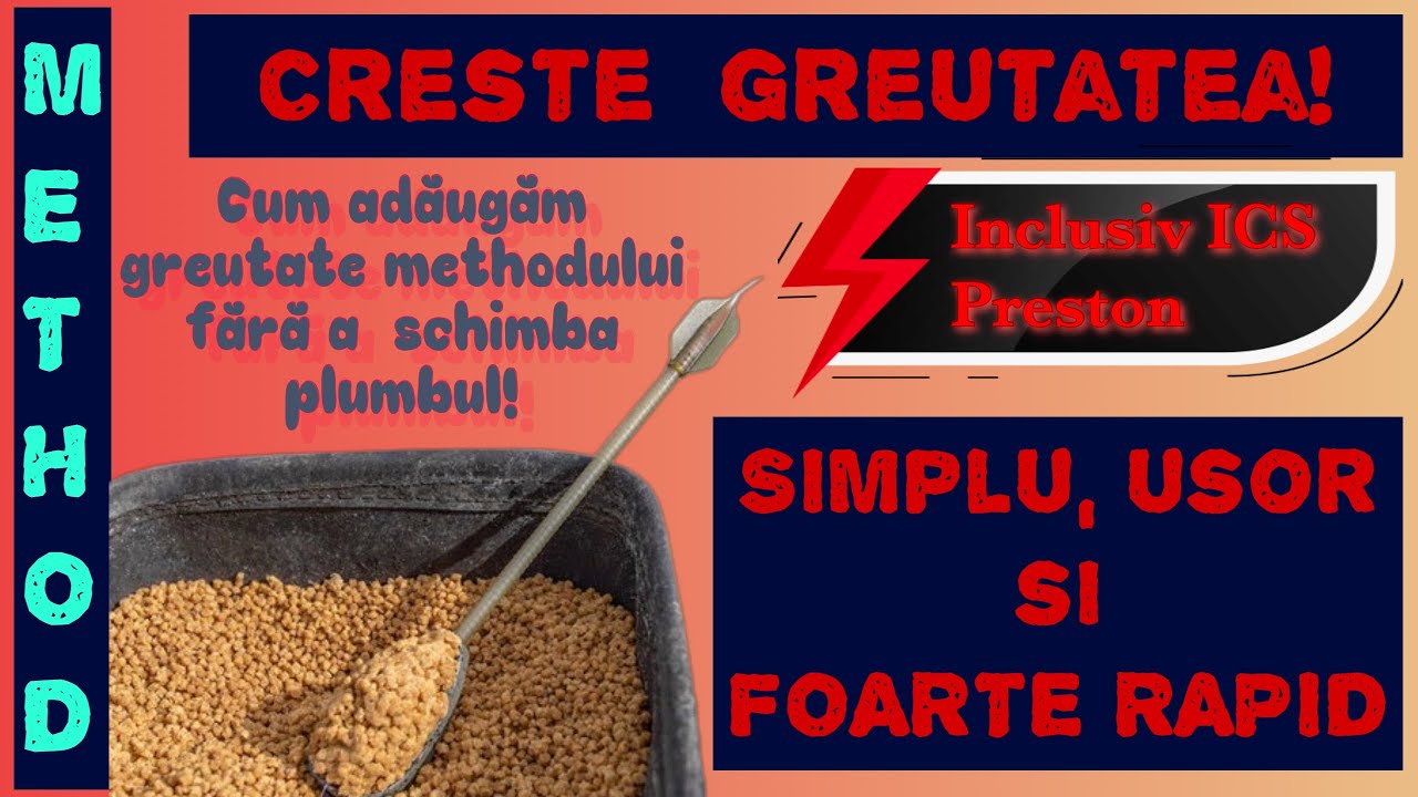 Cum adăugăm greutate la method fără a schimba plumbul. Valabil și pentru Preston ICS!