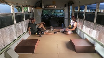 #JaxAcrossAmerica VLOG 29: Subfloors in Tiny Home School Bus Conversion