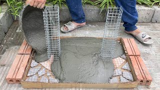 Cement with Carton box - Great idea for you to make coffee tables, chairs, flower pots easily