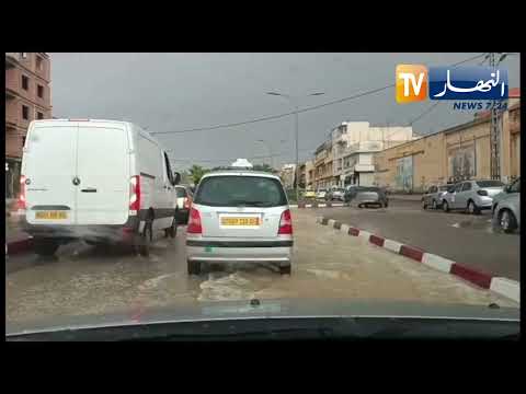 باتنة شاهد الأمطار تتهاطلت على مدينة تازولت