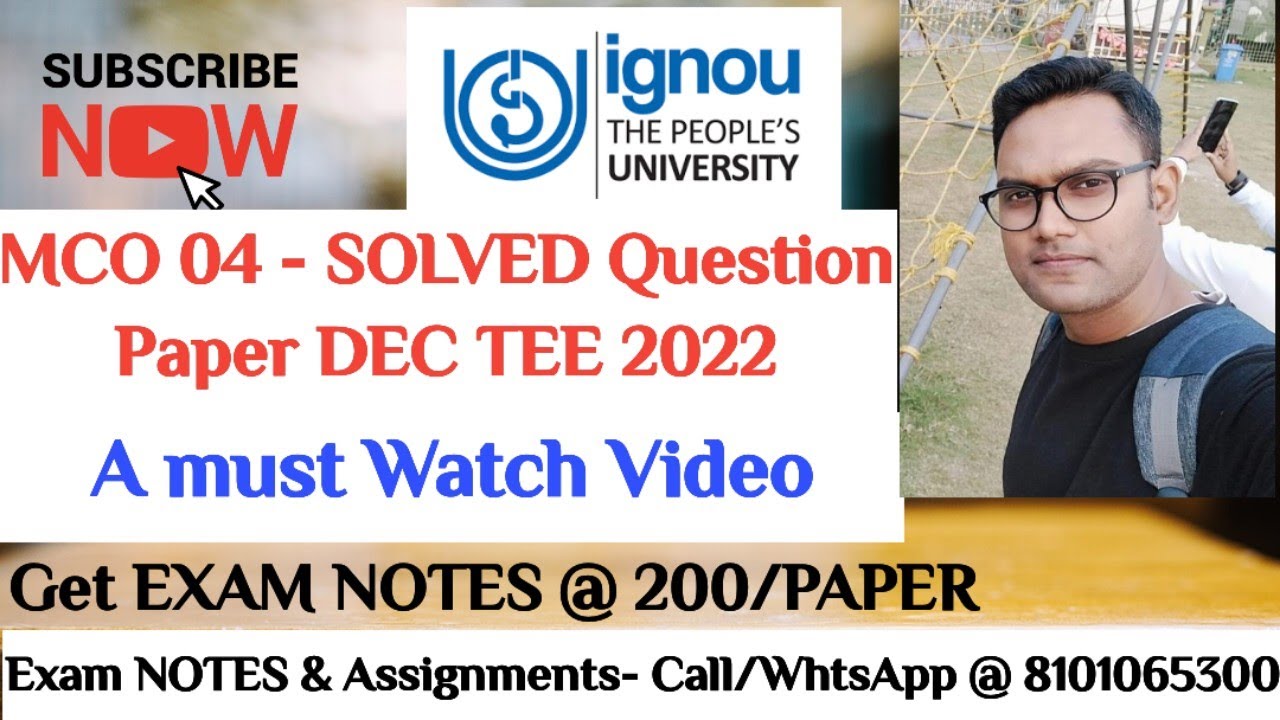 IGNOU : MCOM : MCO 4 - QUESTION PAPER SOLVE DEC TEE 2022