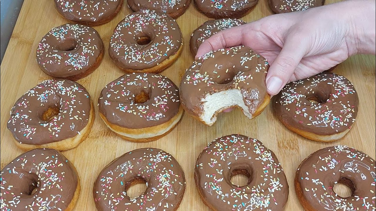 Recept za savršene američke krofne sa čokoladnom glazurom💥-American donuts with chocolate glaze❗️