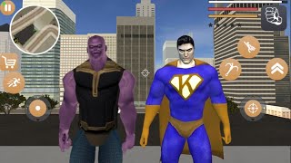 Flying Thanos with a Minigun Devastates the City – Amazing Thanos Hero Vice Town (Android Gameplay) screenshot 3