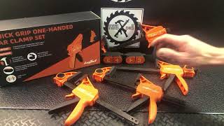 Augtouf Bar Clamps For Woodworking,64Pcs Wood Clampsspreader With Couplers2Pcs,Quick Grip