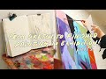 Making an oil painting inspired by a friends fashion collection  studio vlog