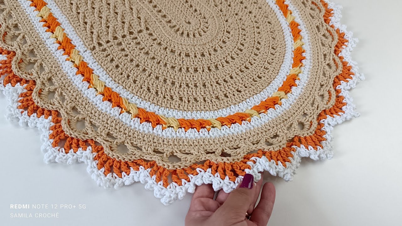 TAPETE AMÊNDOA EM CROCHÊ MUITO FÁCIL DE FAZER