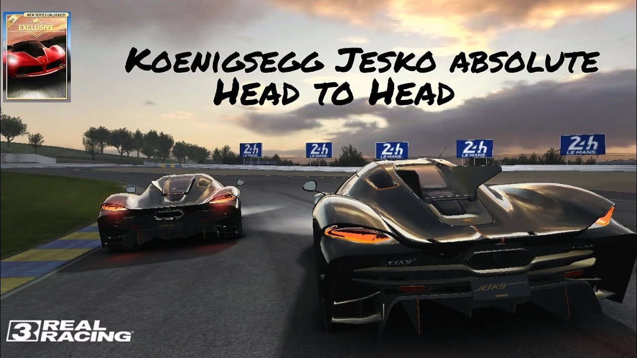 Koenigsegg Jesko absolute head to head on Real racing 3 - YouTube