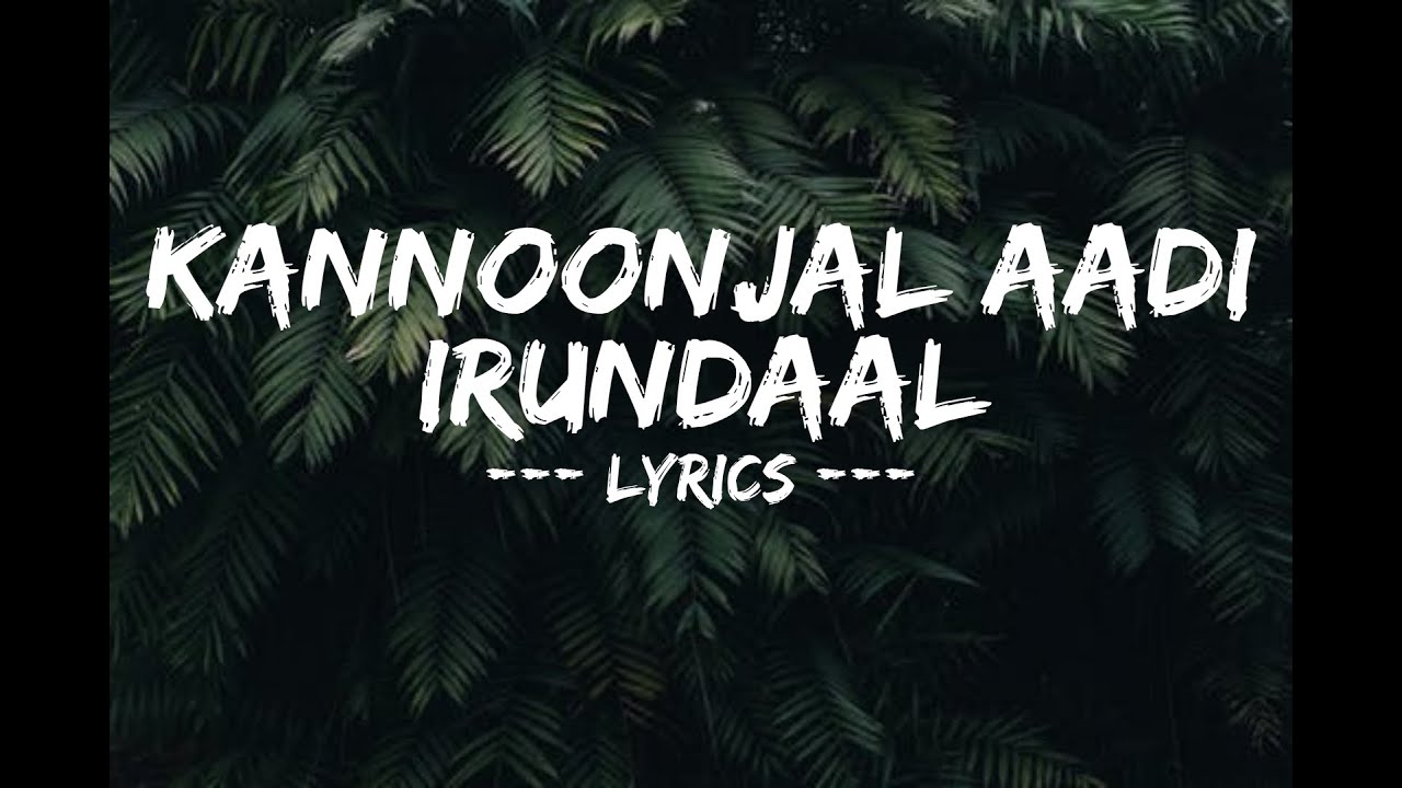 Kannoonjal Aadi irundaal Cover Song lyrics  Black Memories