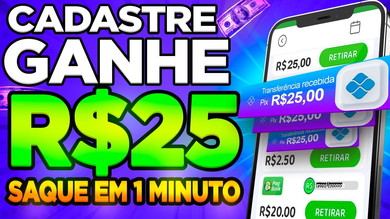 🤑GANHE R$25 NO PIX – CADASTRE E GANHE  – MELHOR APP PARA GANHAR DINHEIRO – APP PAGANDO NO PIX