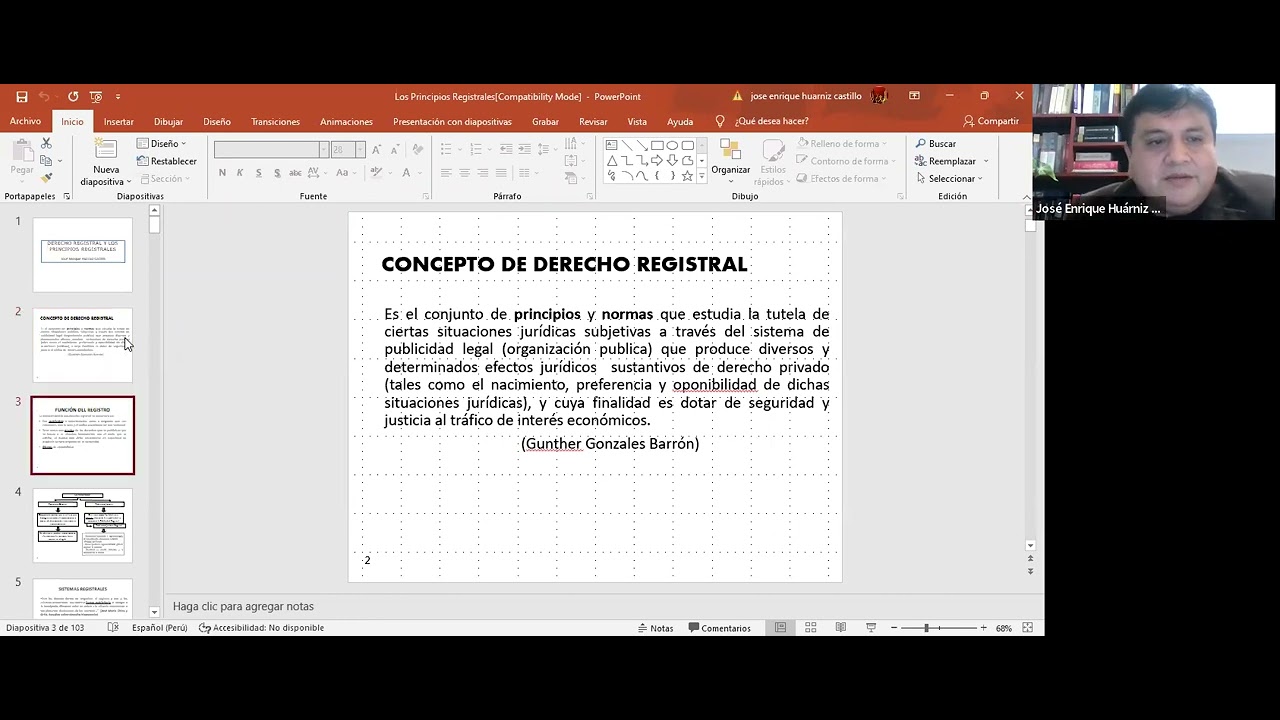 Los Principios Registrales