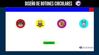 Diseñar botones circulares, redondeados en Visual Studio C# (¿Cómo se hace?)