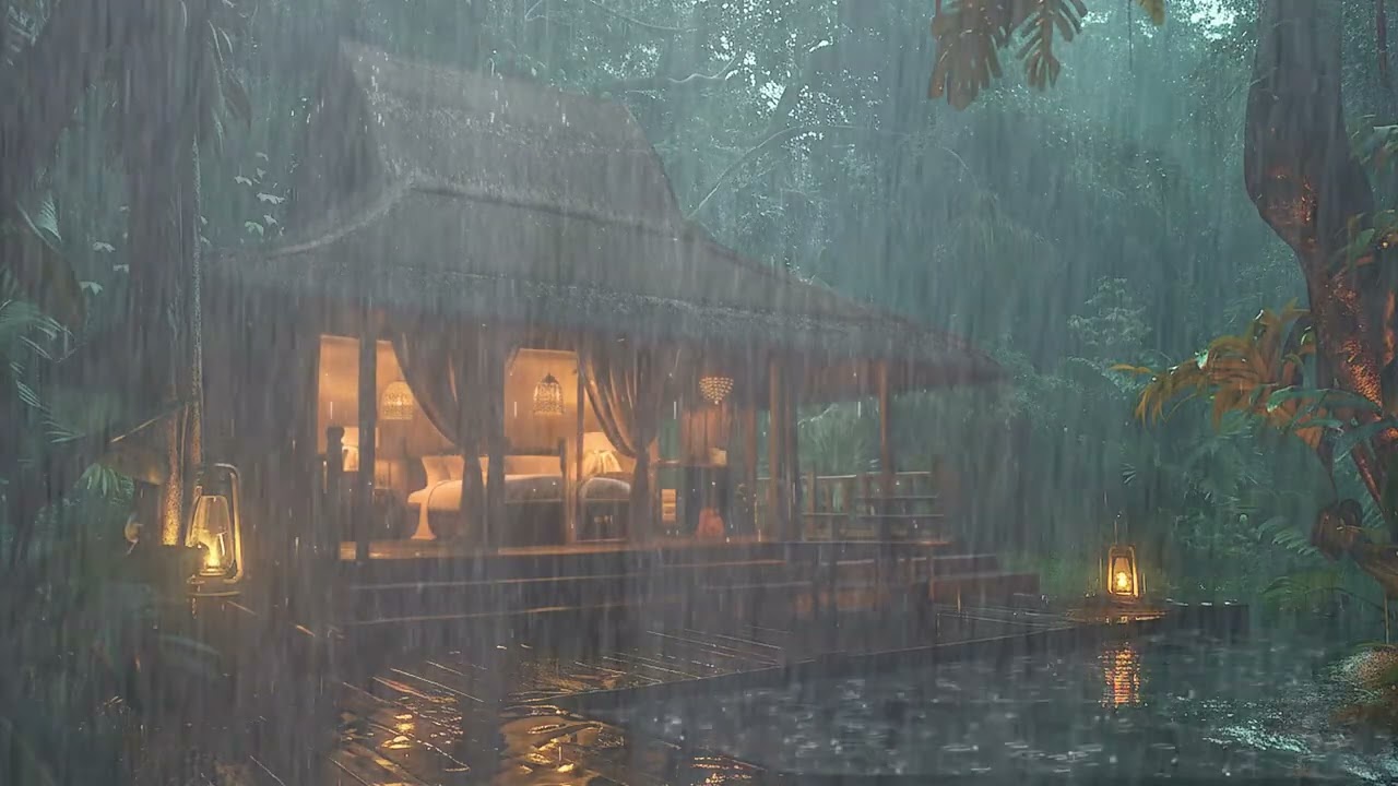 Calm Rain Surrounding the Forest Cabin 🌧 | Deep Sleep Rain Ambience for Relaxation & Insomnia Relief