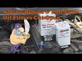 Amsoil BP 100 Bypass oil filter and EAO 80 Full flow oil filter cut open