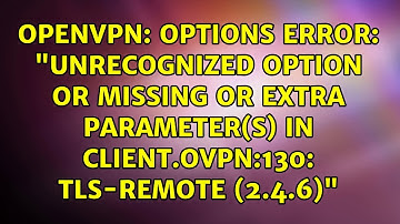 Options error: "Unrecognized option