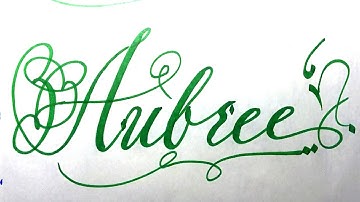 Aubree Name Signature Calligraphy Status | #moderncalligraphy #cursive #YearofYou #aubree @Aubree