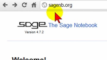 Setup Free Online Sage Notebook Account