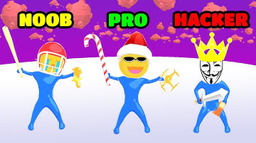 Sling Fight 3D Gameplay - NOOB vs PRO vs HACKER (iOS/Android)