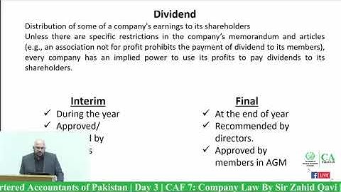 Exam Focused Revision Classes | Day 3 | CAF 7: Company Law By Sir Zahid Qavi | Lahore |