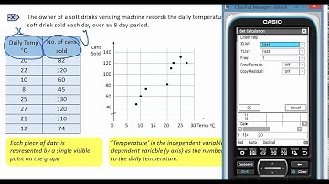 BV DATA Example V2.0 (line of best fit using Classpad 400)