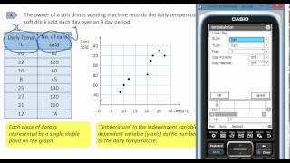 BV DATA Example V2.0 (line of best fit using Classpad 400)
