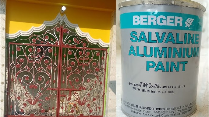 how to apply silver paint on metal door