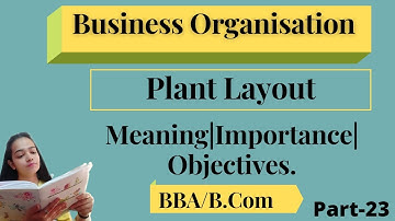 Plant Layout|Meaning|Importance|Objectives|BBA/B.Com|Part-23|#bbabcom