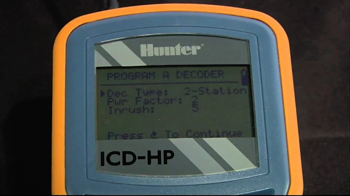 Hunter Dual Two-Wire Installation: Programming with the ICD-HP Handheld Programmer 8 of 8
