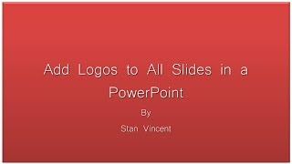 PowerPoint Presentation Adding Logos Editing Master Slide