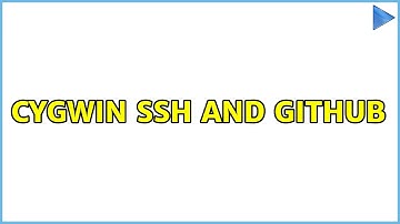 Cygwin SSH and Github