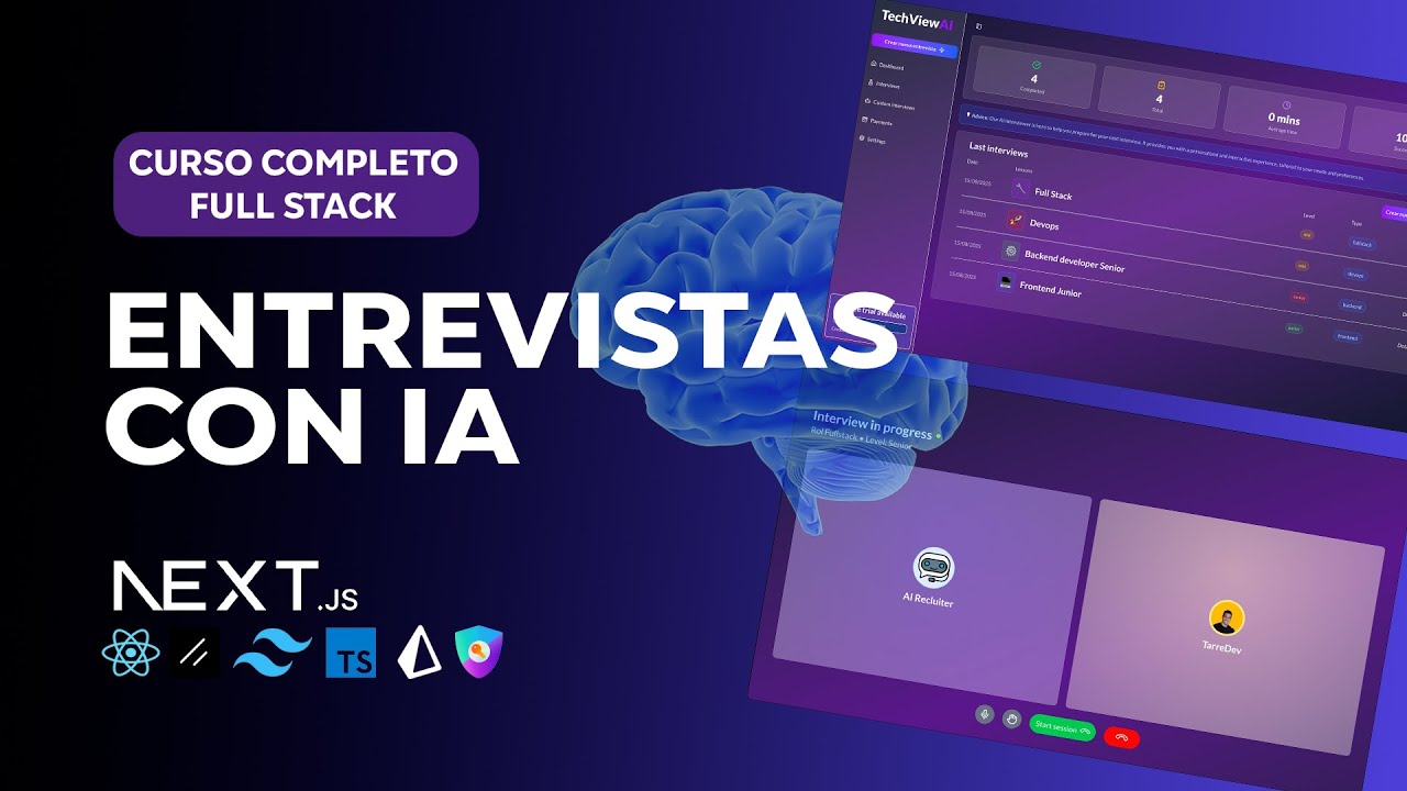 Crea un SaaS de entrevistas con IA con voz | Full Stack con Next.js 15 ...