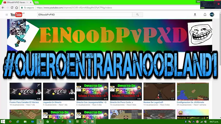 Proma A ElNoobPvPXD + #QUIEROENTRARANO...  Ignacio...