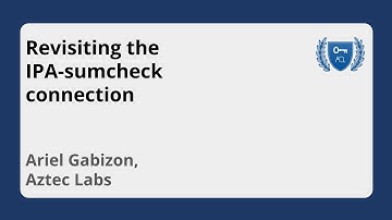 Revisiting the IPA-sumcheck connection | Ariel Gabizon, Aztec Labs