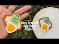 Easy Crochet Egg Toast Pattern | Miniature Crochet Food &amp; Cake Ideas