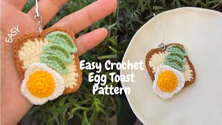 Easy Crochet Egg Toast Pattern | Miniature Crochet Food &amp; Cake Ideas